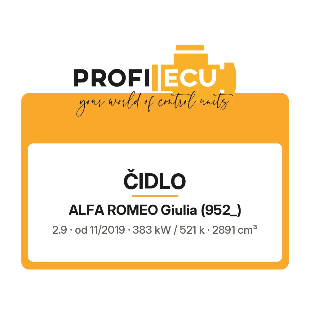 Etiketa ProfiECU: Čidlo pro Alfa Romeo Giulia 2.9 383 kW