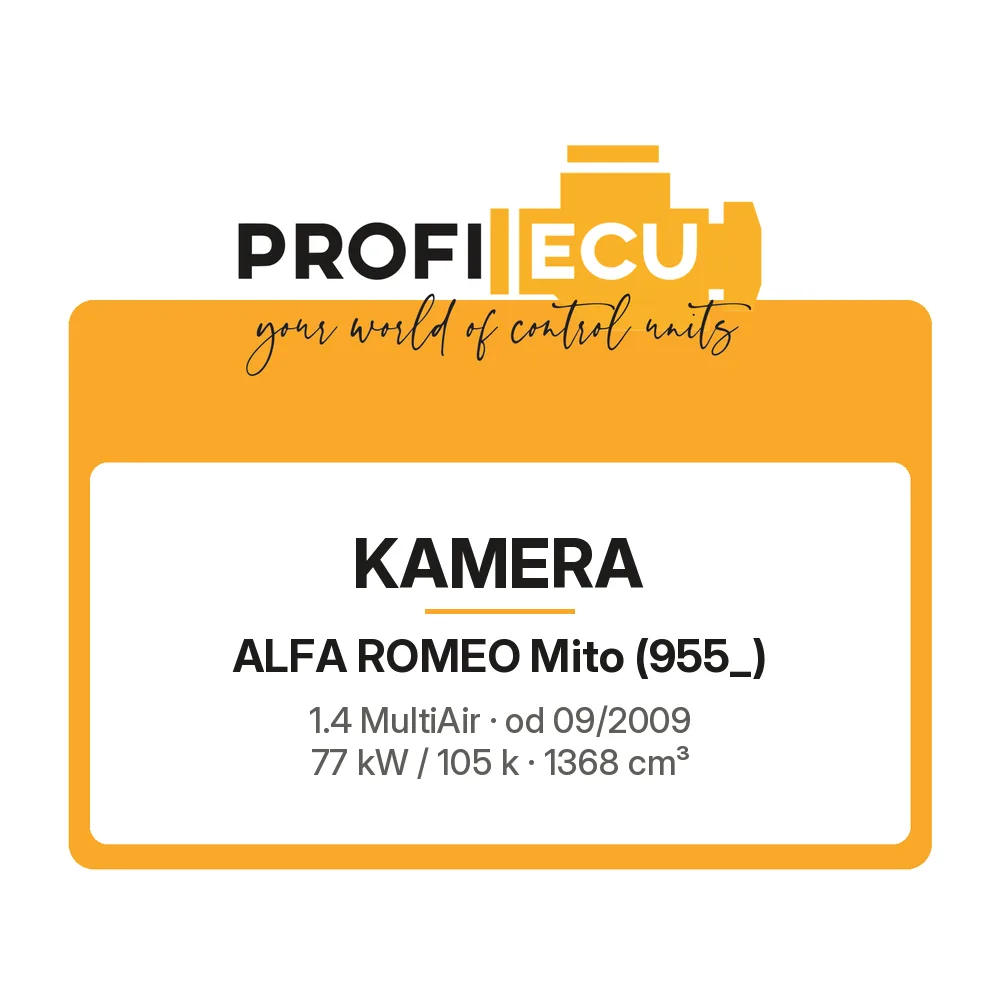 Etiketa ProfiECU: Kamera pro Alfa Romeo Mito 1.4 MultiAir 77 kW