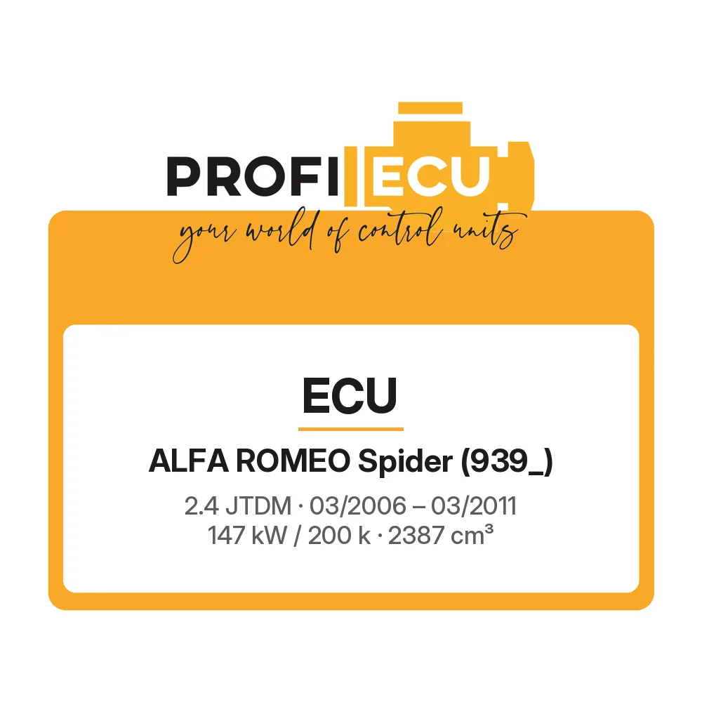 Etiketa ProfiECU: ECU pro Alfa Romeo Spider 2.4 JTDM 147 kW