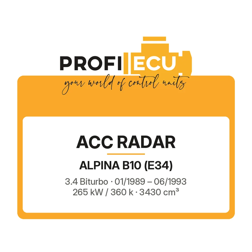 Etiketa ProfiECU: ACC Radar pro Alpina B10 3.4 Biturbo 265 kW