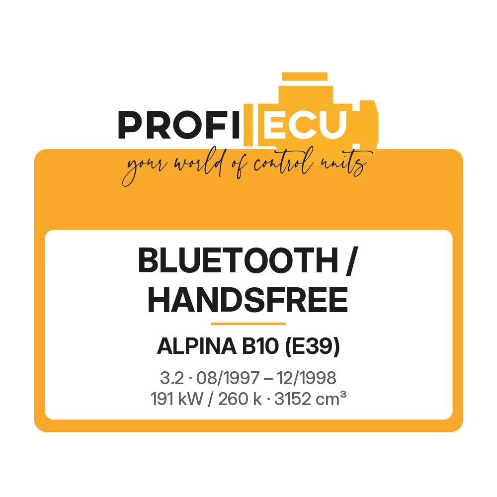 Etiketa ProfiECU: Bluetooth / Handsfree pro Alpina B10 3.2 191 kW