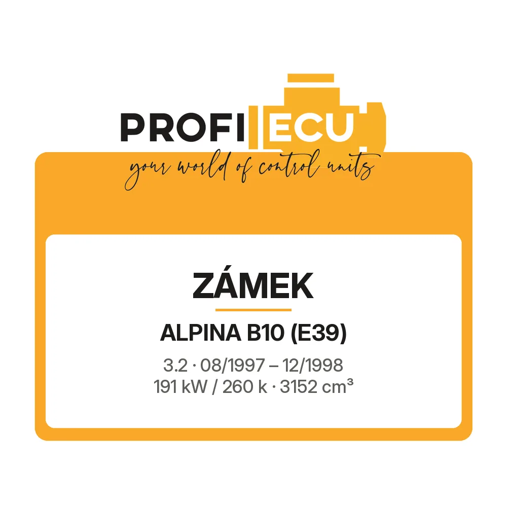 Etiketa ProfiECU: Zámek pro Alpina B10 3.2 191 kW