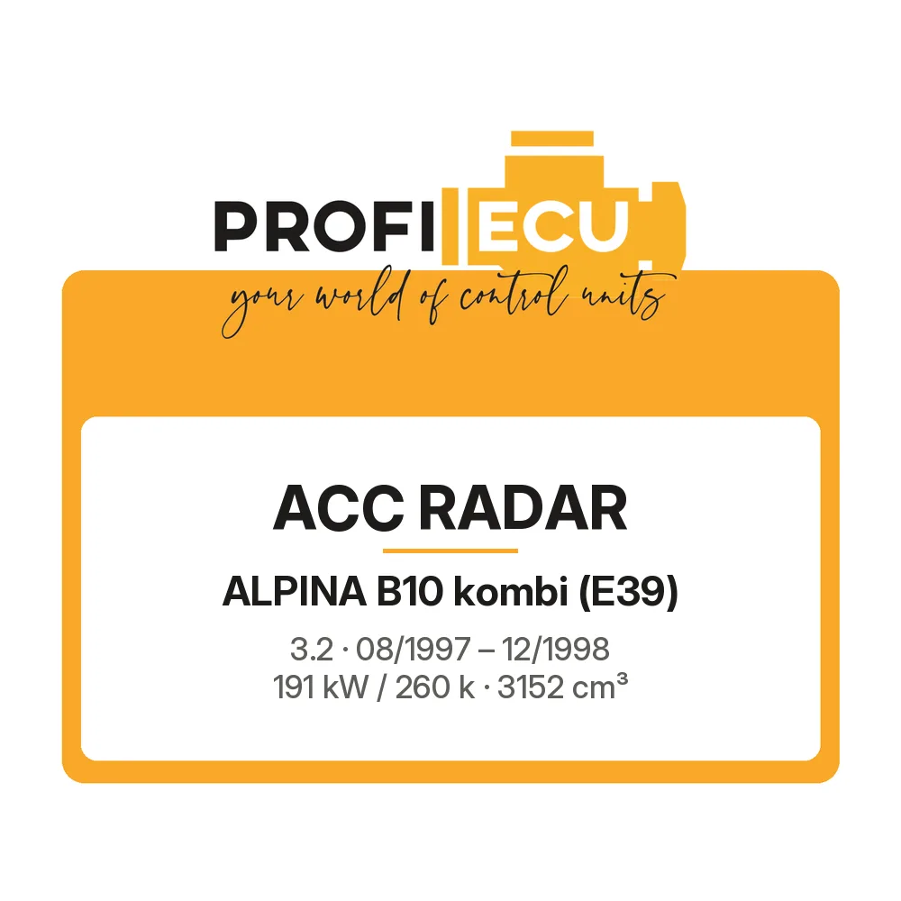 Etiketa ProfiECU: ACC Radar pro Alpina B10 kombi 3.2 191 kW