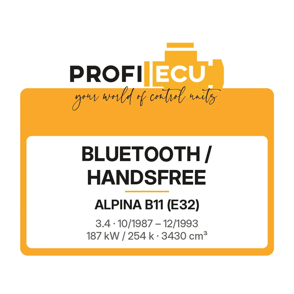 Etiketa ProfiECU: Bluetooth / Handsfree pro Alpina B11 3.4 187 kW