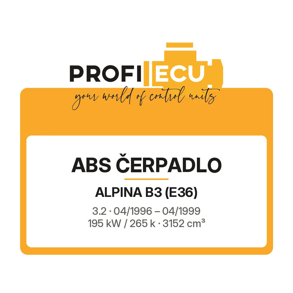 Etiketa ProfiECU: ABS čerpadlo pro Alpina B3 3.2 195 kW