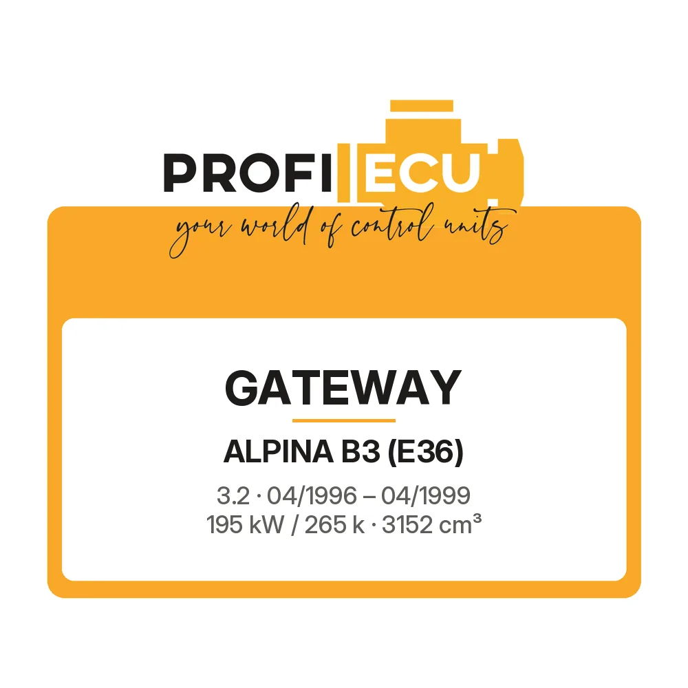 Etiketa ProfiECU: GATEWAY pro Alpina B3 3.2 195 kW