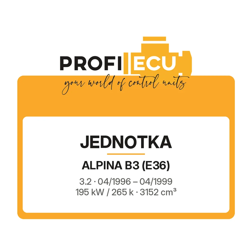 Etiketa ProfiECU: Jednotka pro Alpina B3 3.2 195 kW