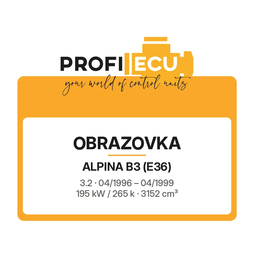Etiketa ProfiECU: Obrazovka pro Alpina B3 3.2 195 kW