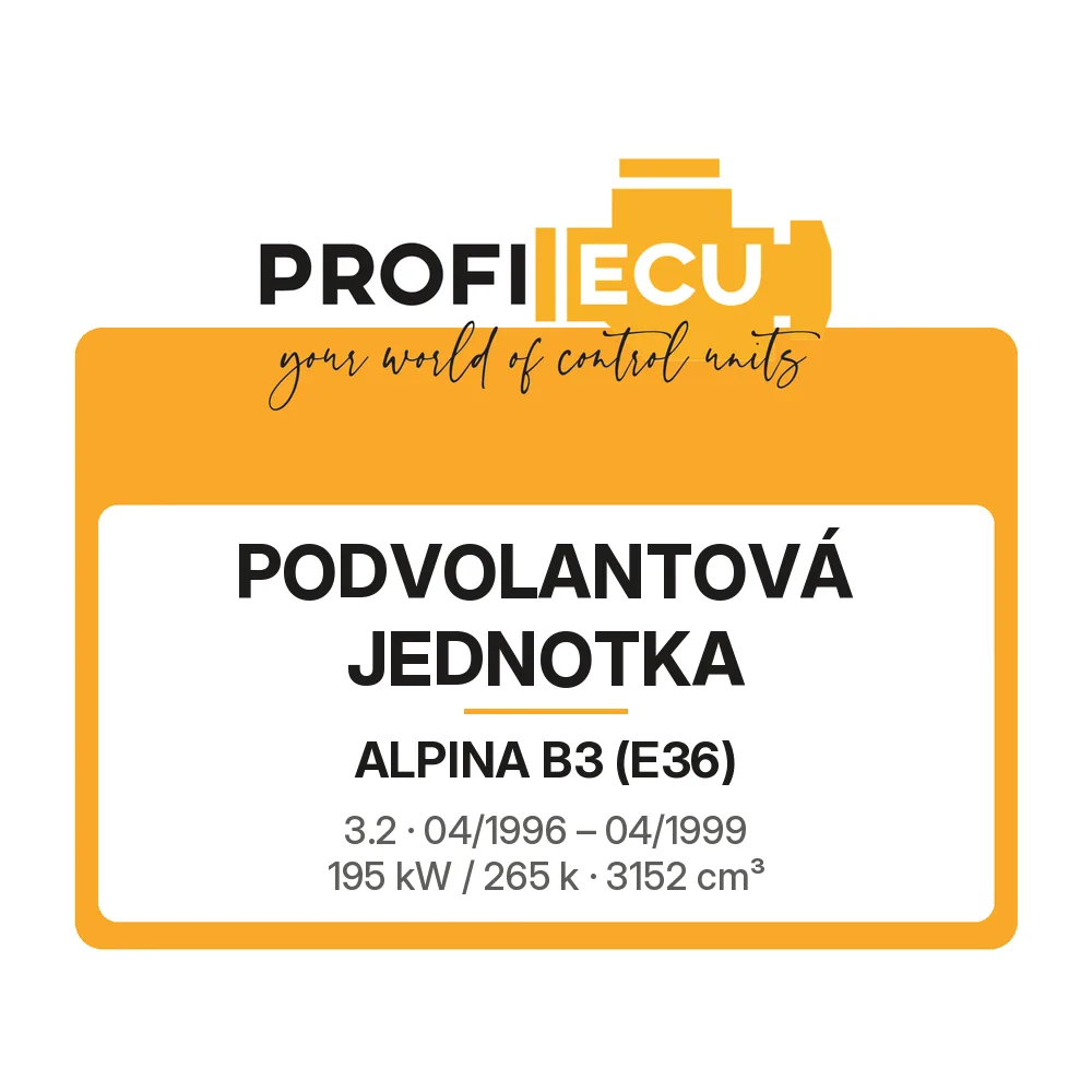 Etiketa ProfiECU: Podvolantová jednotka pro Alpina B3 3.2 195 kW