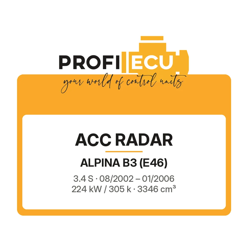 Etiketa ProfiECU: ACC Radar pro Alpina B3 3.4 S 224 kW