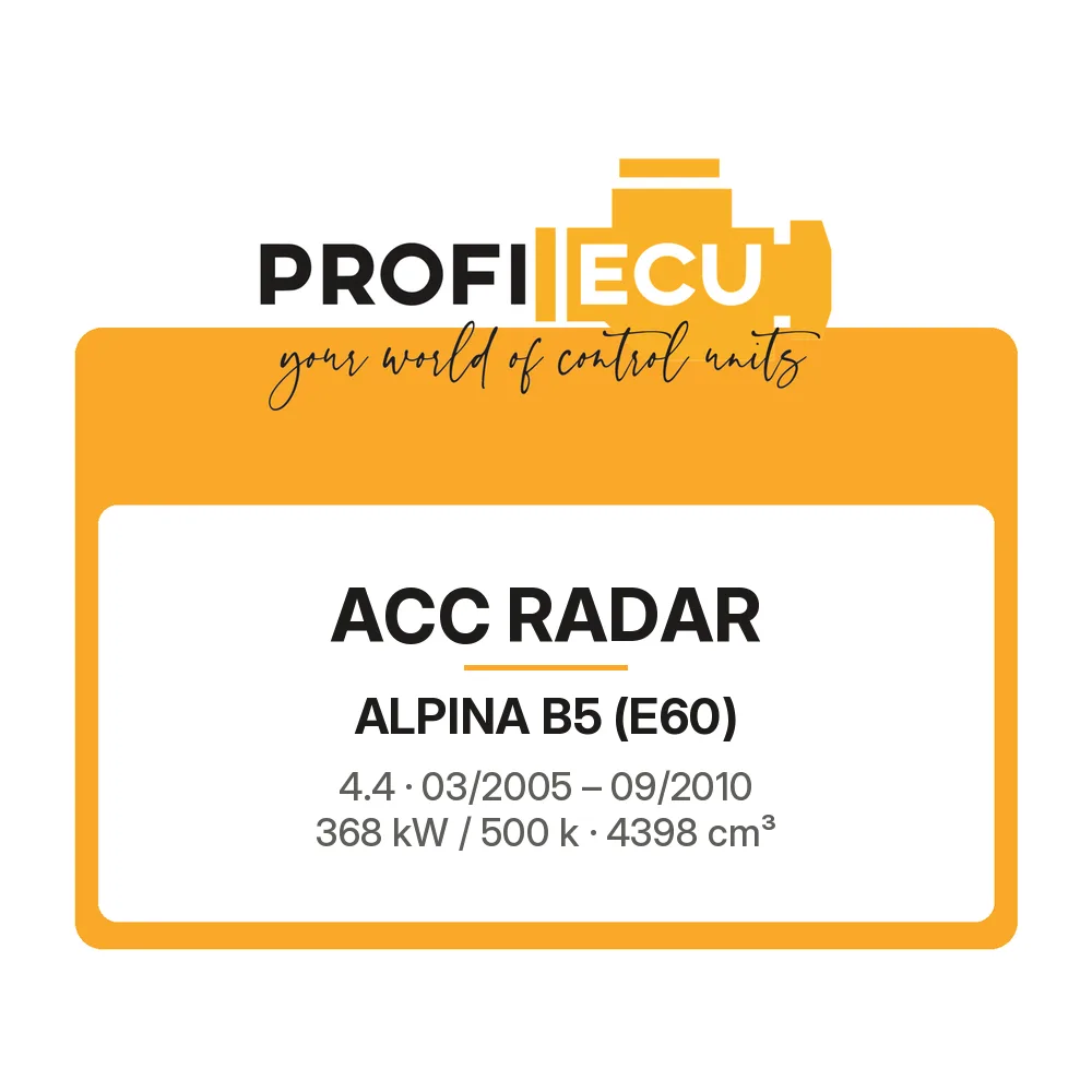 Etiketa ProfiECU: ACC Radar pro Alpina B5 4.4 368 kW