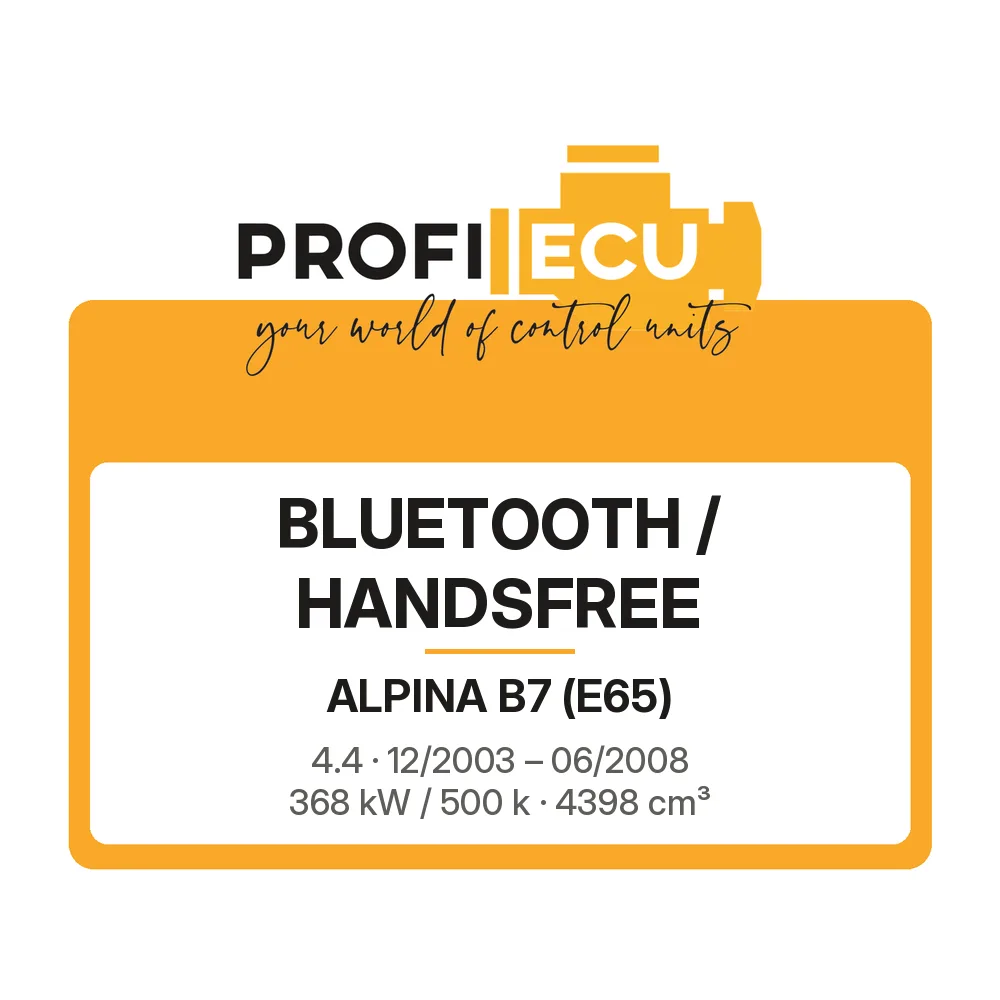 Etiketa ProfiECU: Bluetooth / Handsfree pro Alpina B7 4.4 368 kW