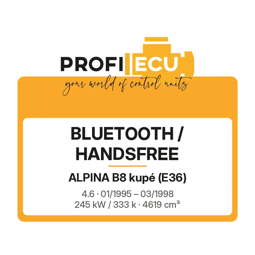 Etiketa ProfiECU: Bluetooth / Handsfree pro Alpina B8 kupé 4.6 245 kW