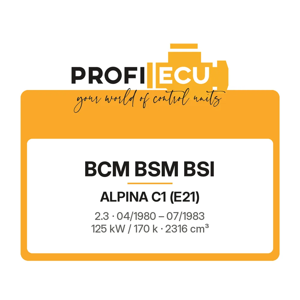 Etiketa ProfiECU: BCM BSM BSI pro Alpina C1 2.3 125 kW