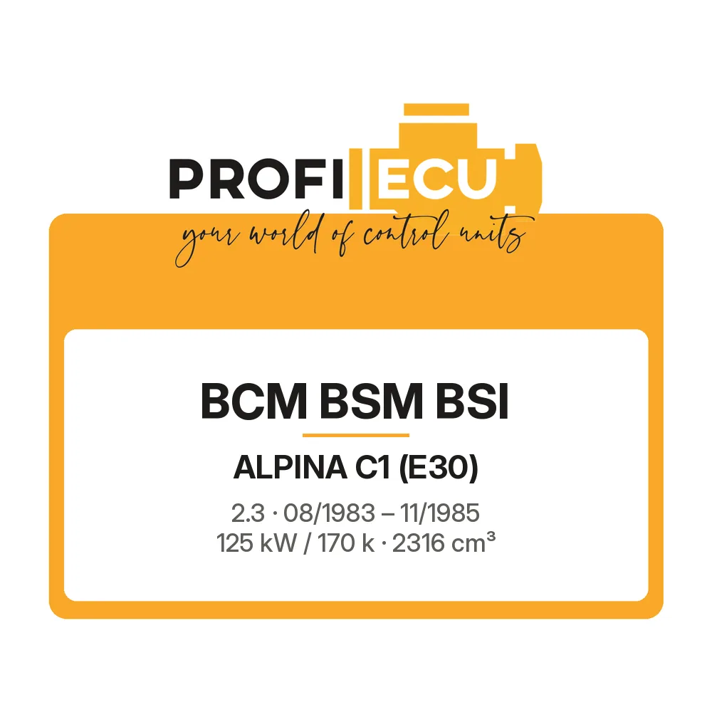 Etiketa ProfiECU: BCM BSM BSI pro Alpina C1 2.3 125 kW