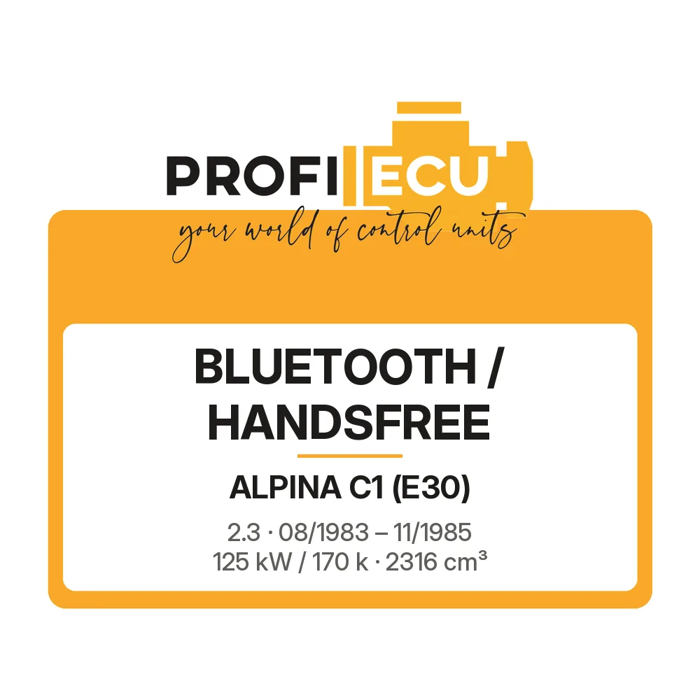 Etiketa ProfiECU: Bluetooth / Handsfree pro Alpina C1 2.3 125 kW