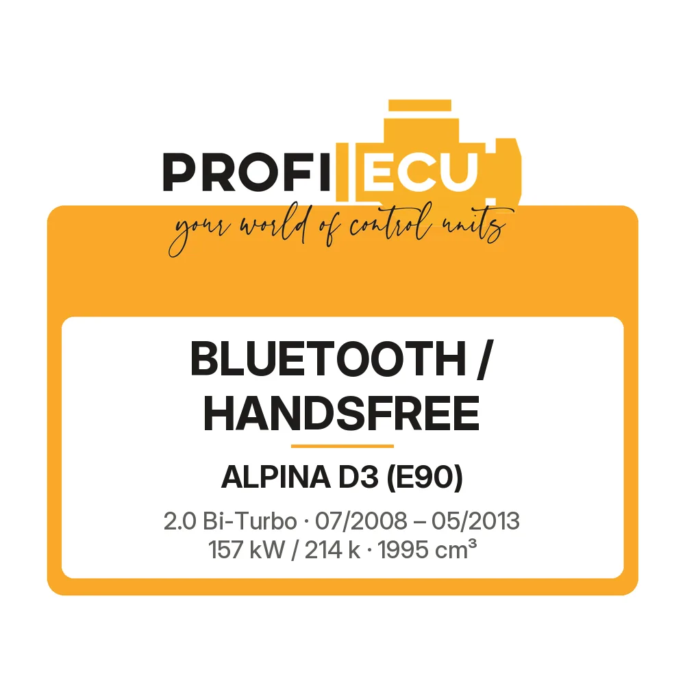 Etiketa ProfiECU: Bluetooth / Handsfree pro Alpina D3 2.0 Bi-Turbo 157 kW