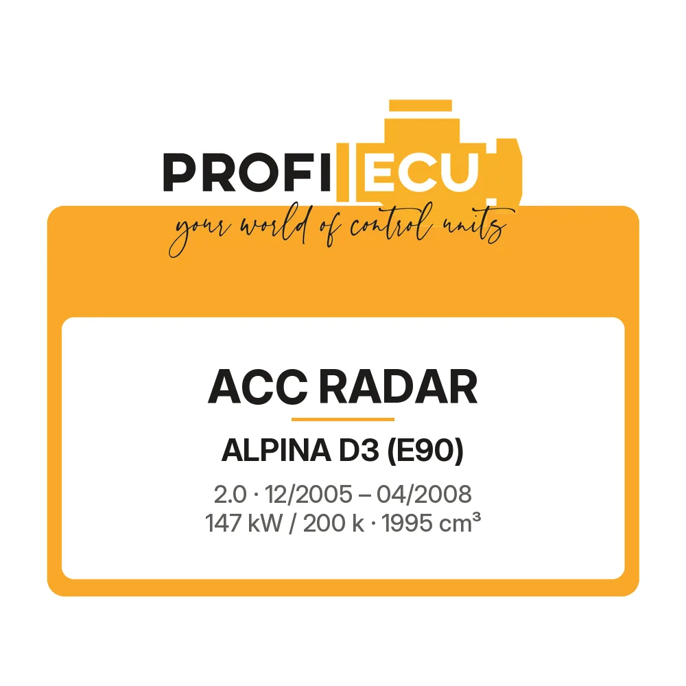 Etiketa ProfiECU: ACC Radar pro Alpina D3 2.0 147 kW