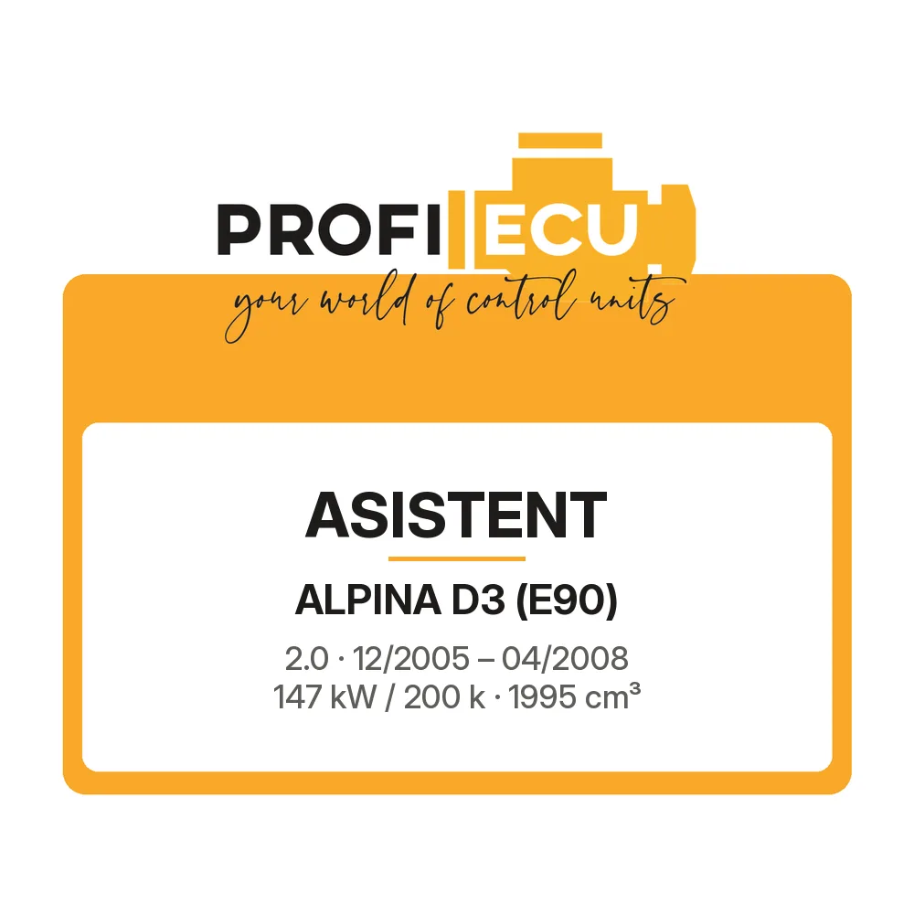 Etiketa ProfiECU: ASISTENT pro Alpina D3 2.0 147 kW