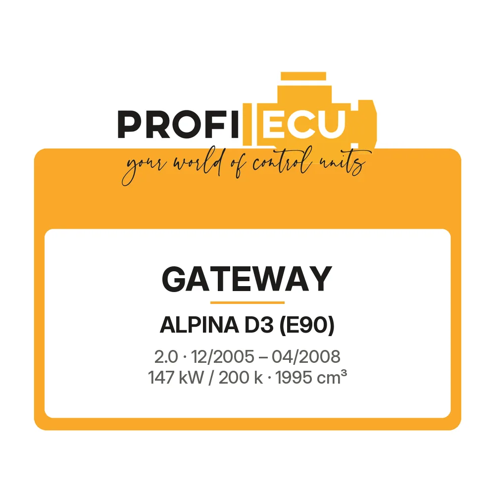 Etiketa ProfiECU: GATEWAY pro Alpina D3 2.0 147 kW