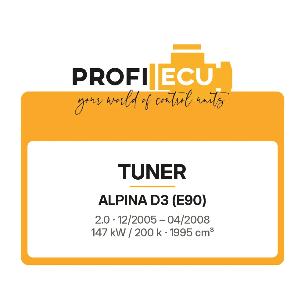Etiketa ProfiECU: Tuner pro Alpina D3 2.0 147 kW