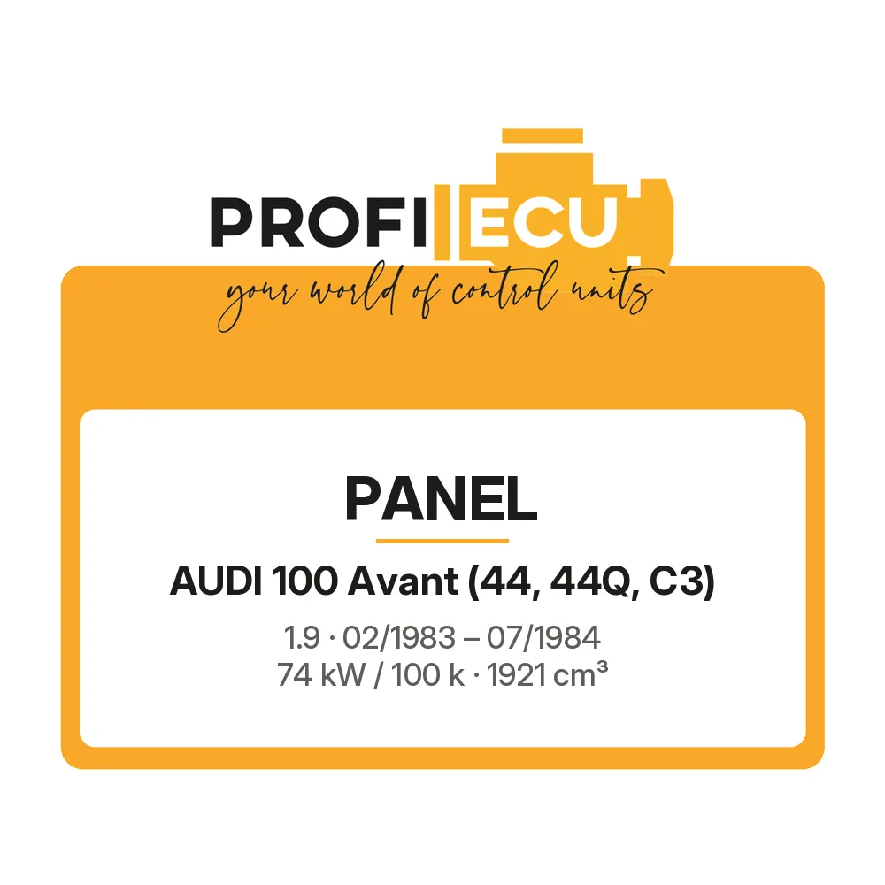 Etiketa ProfiECU: Panel pro Audi 100 Avant 1.9 74 kW