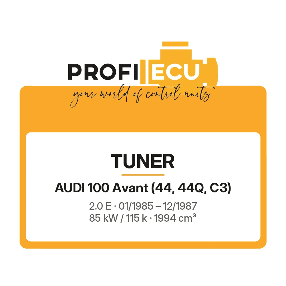 Etiketa ProfiECU: Tuner pro Audi 100 Avant 2.0 E 85 kW