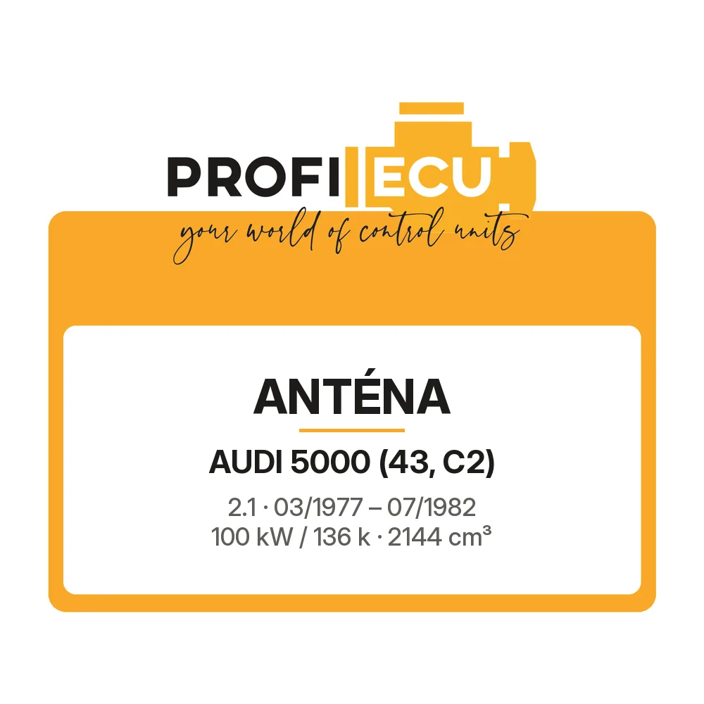 Etiketa ProfiECU: Anténa pro Audi 5000 2.1 100 kW