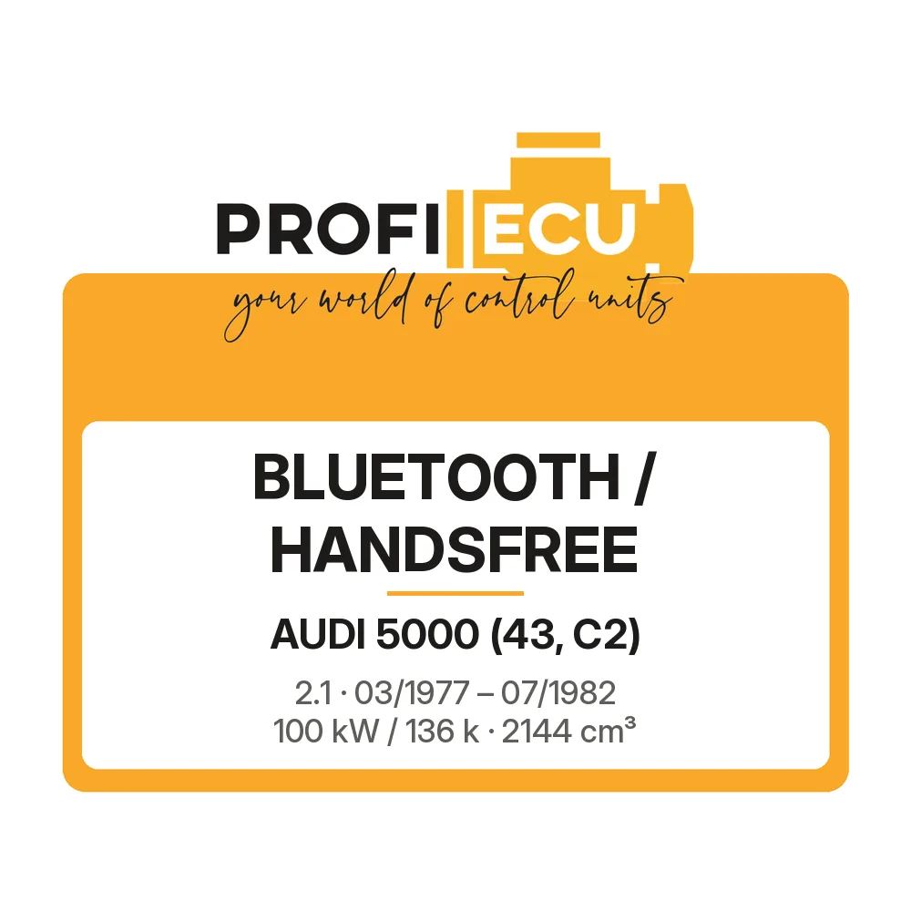 Etiketa ProfiECU: Bluetooth / Handsfree pro Audi 5000 2.1 100 kW