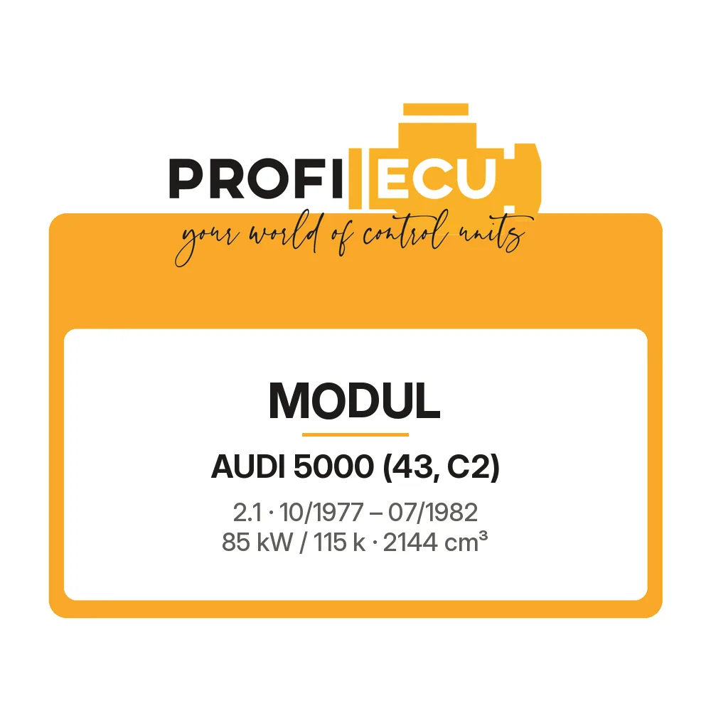 Etiketa ProfiECU: Modul pro Audi 5000 2.1 85 kW