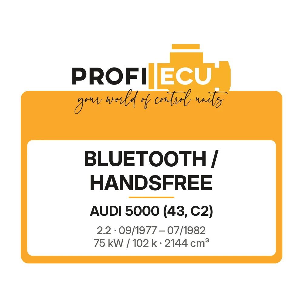 Etiketa ProfiECU: Bluetooth / Handsfree pro Audi 5000 2.2 75 kW