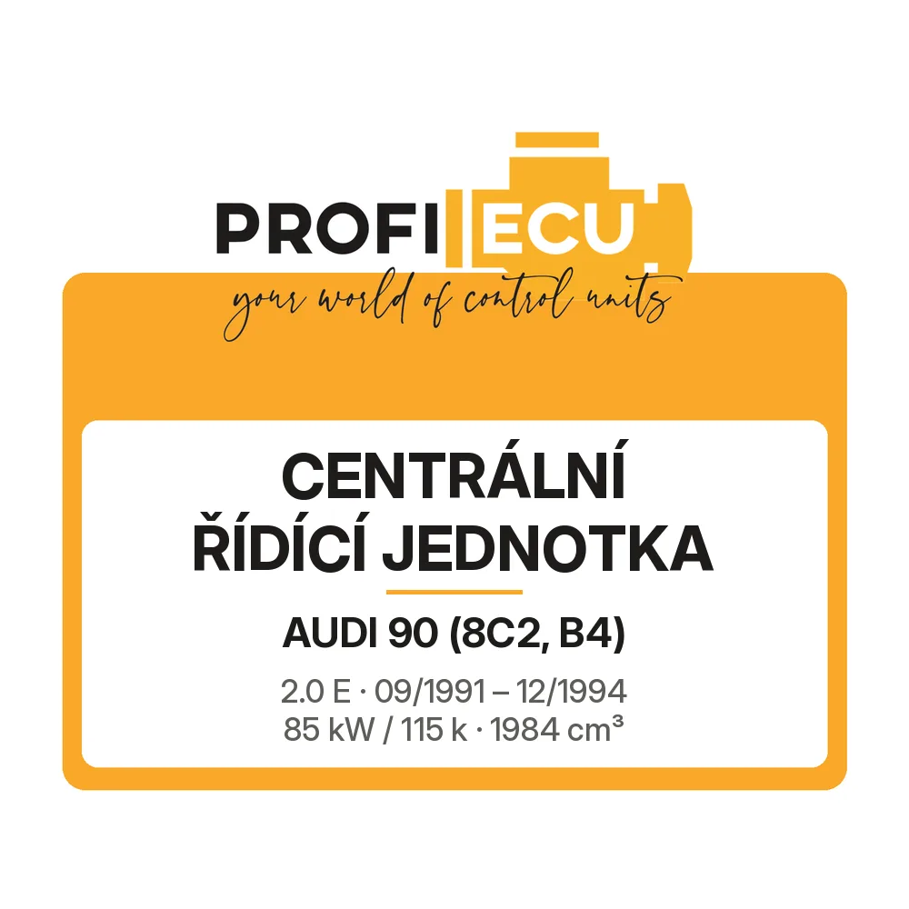 Etiketa ProfiECU: Centrální řídící jednotka pro Audi 90 2.0 E 85 kW