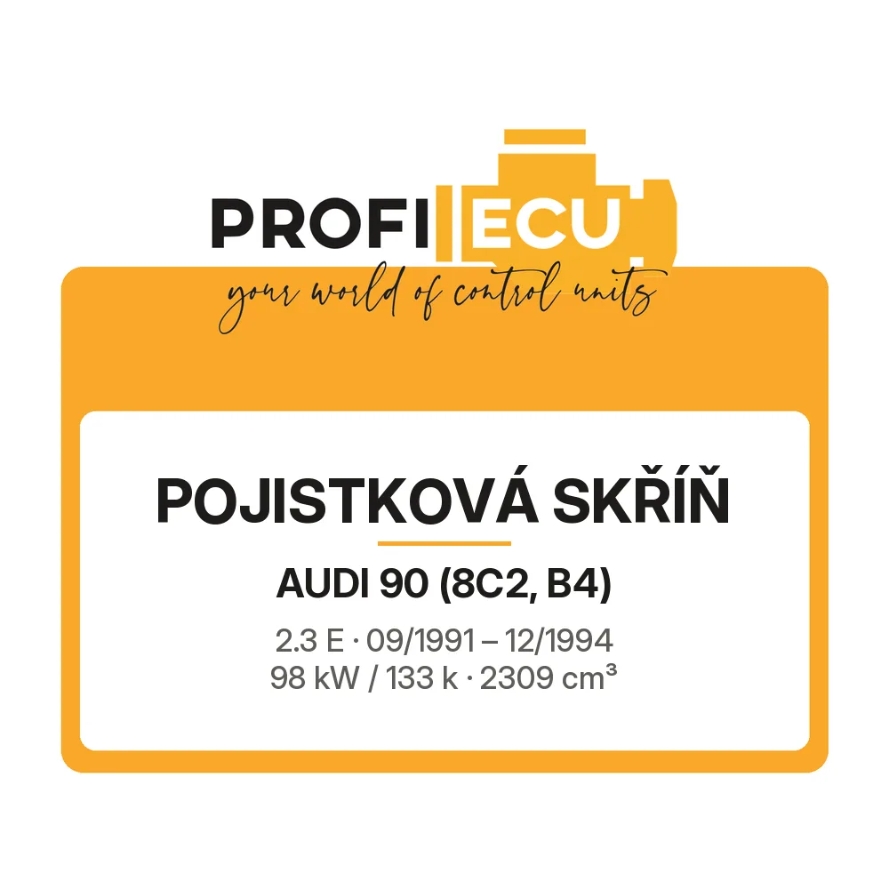 Etiketa ProfiECU: Pojistková skříň pro Audi 90 2.3 E 98 kW