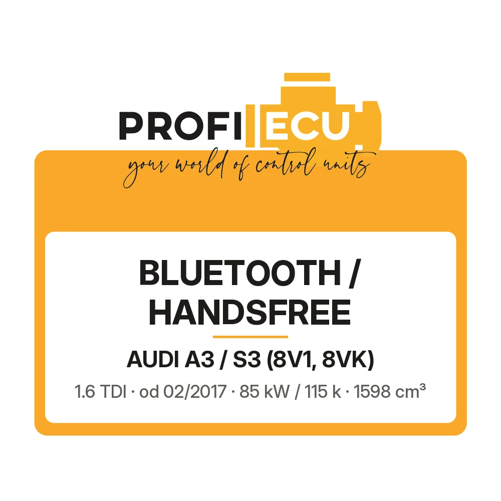 Etiketa ProfiECU: Bluetooth / Handsfree pro Audi A3 / S3 1.6 TDI 85 kW