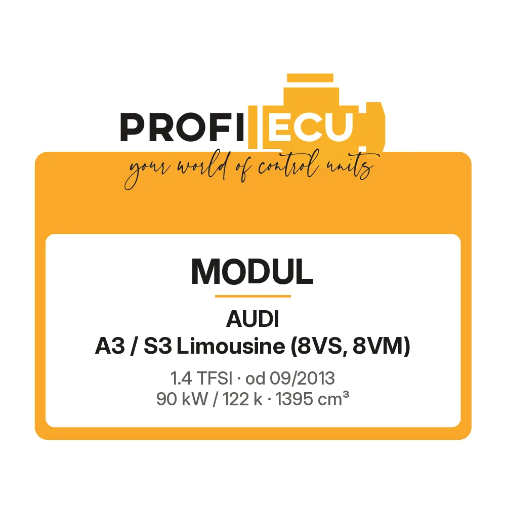 Etiketa ProfiECU: Modul pro Audi A3 / S3 Limousine 1.4 TFSI 90 kW