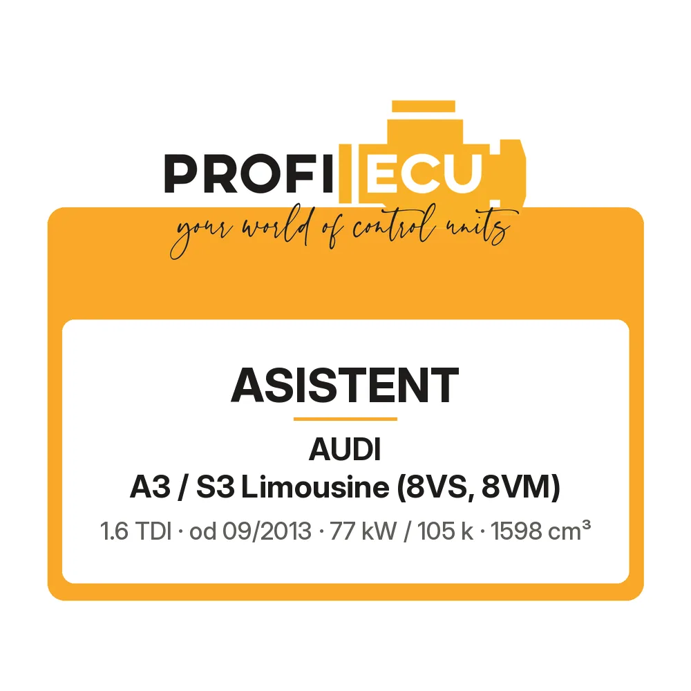 Etiketa ProfiECU: ASISTENT pro Audi A3 / S3 Limousine 1.6 TDI 77 kW