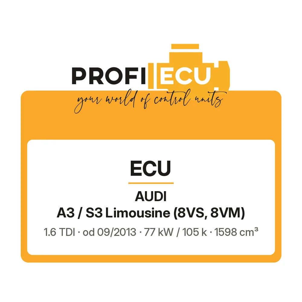 Etiketa ProfiECU: ECU pro Audi A3 / S3 Limousine 1.6 TDI 77 kW