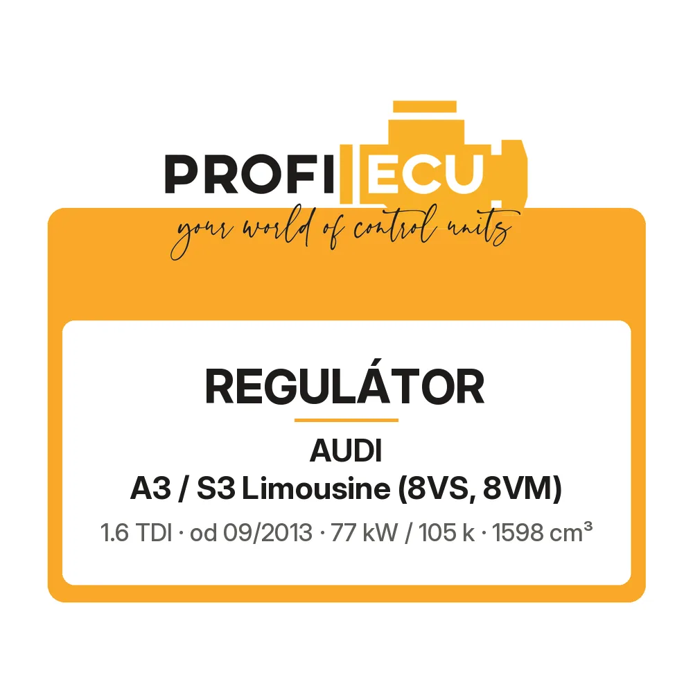Etiketa ProfiECU: Regulátor pro Audi A3 / S3 Limousine 1.6 TDI 77 kW
