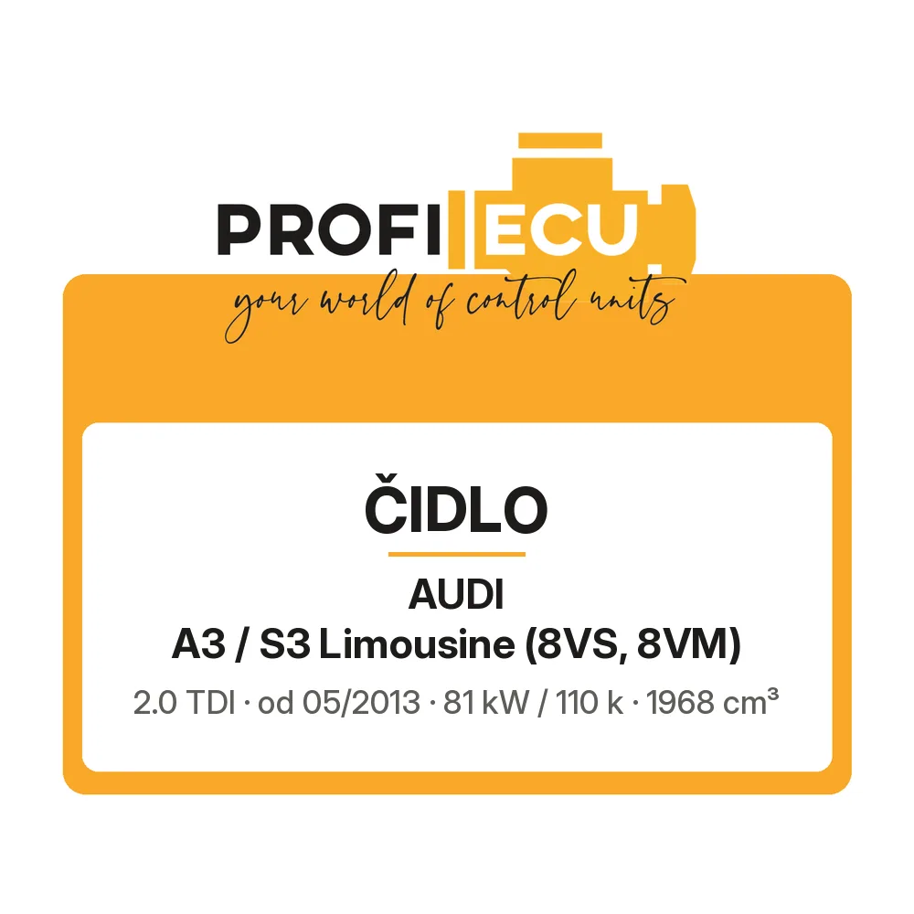 Etiketa ProfiECU: Čidlo pro Audi A3 / S3 Limousine 2.0 TDI 81 kW