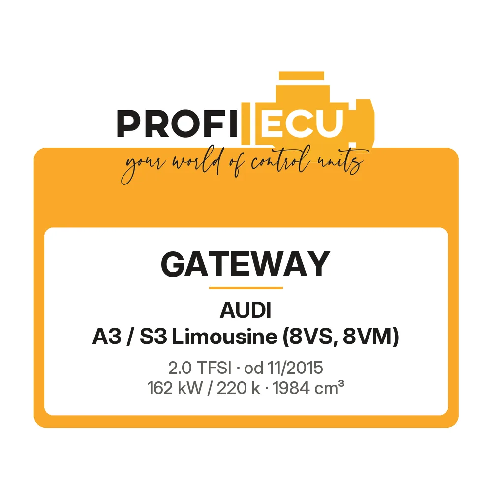 Etiketa ProfiECU: GATEWAY pro Audi A3 / S3 Limousine 2.0 TFSI 162 kW