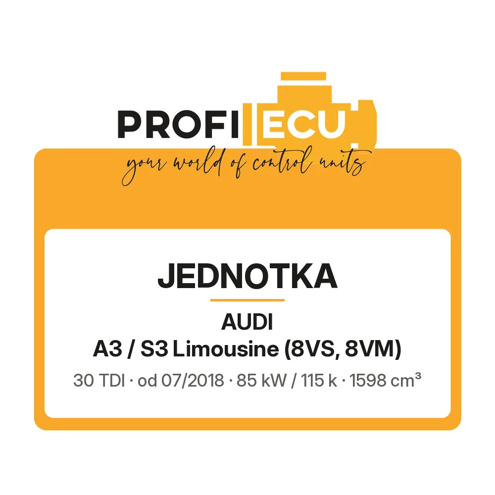 Etiketa ProfiECU: Jednotka pro Audi A3 / S3 Limousine 30 TDI 85 kW