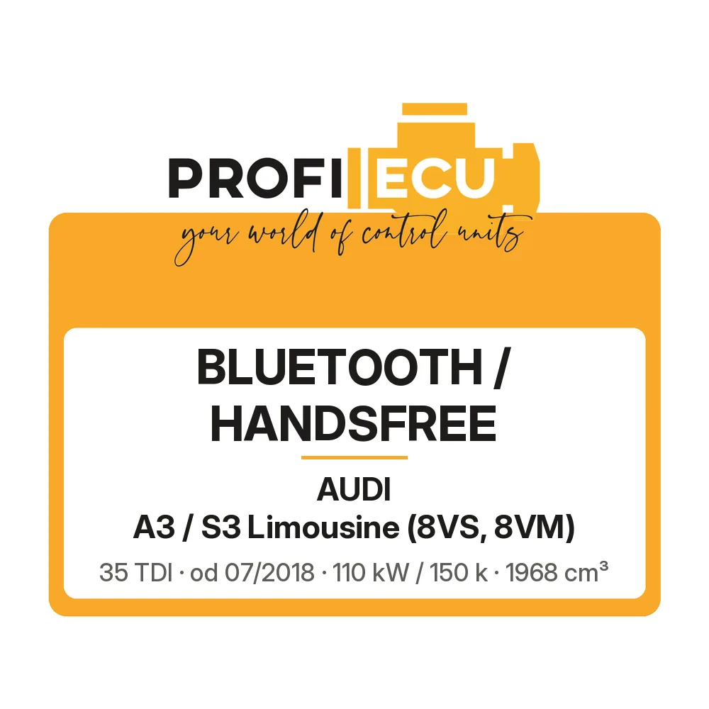 Etiketa ProfiECU: Bluetooth / Handsfree pro Audi A3 / S3 Limousine 35 TDI 110 kW