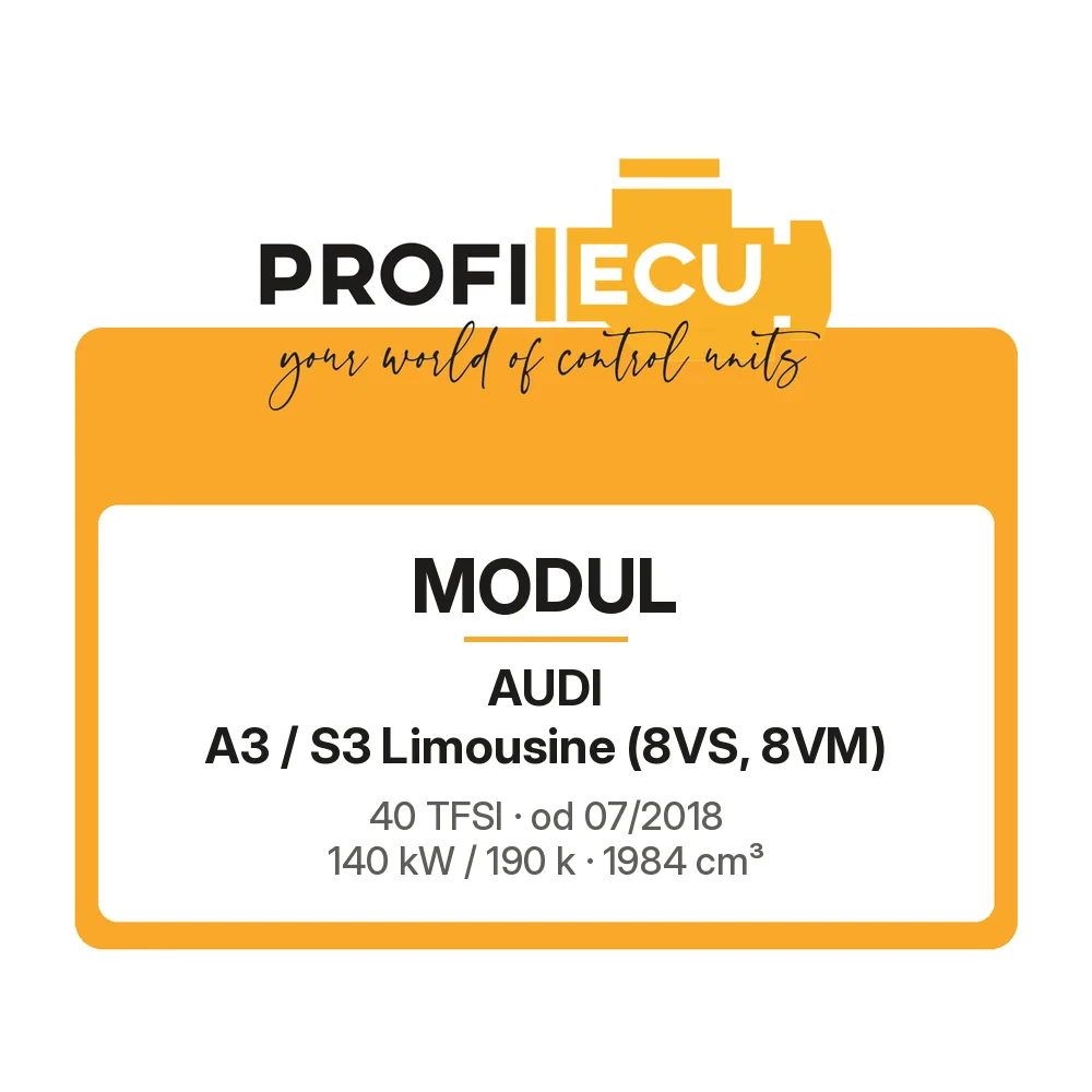 Etiketa ProfiECU: Modul pro Audi A3 / S3 Limousine 40 TFSI 140 kW