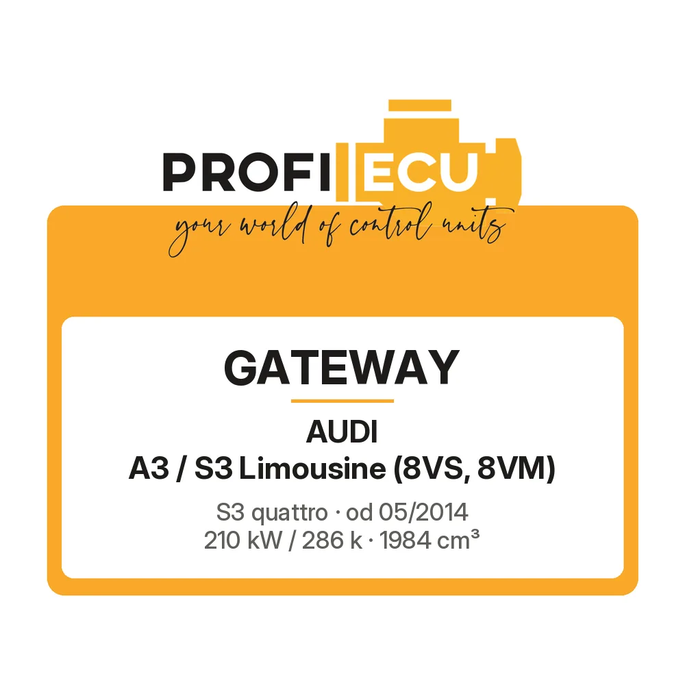 Etiketa ProfiECU: GATEWAY pro Audi A3 / S3 Limousine S3 quattro 210 kW