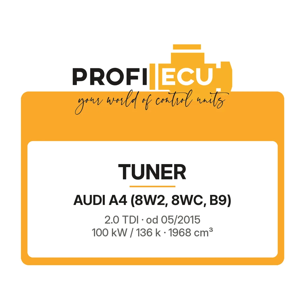 Etiketa ProfiECU: Tuner pro Audi A4 2.0 TDI 100 kW
