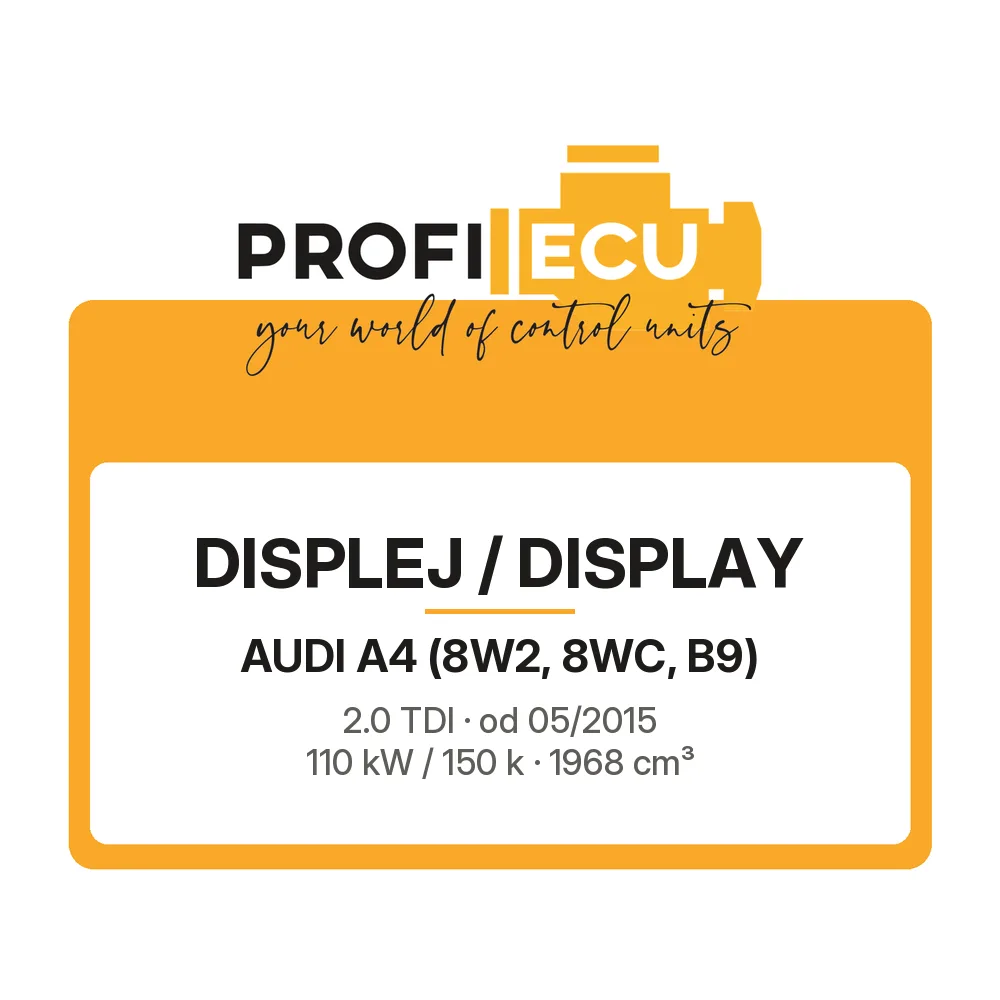 Etiketa ProfiECU: Displej / Display pro Audi A4 2.0 TDI 110 kW
