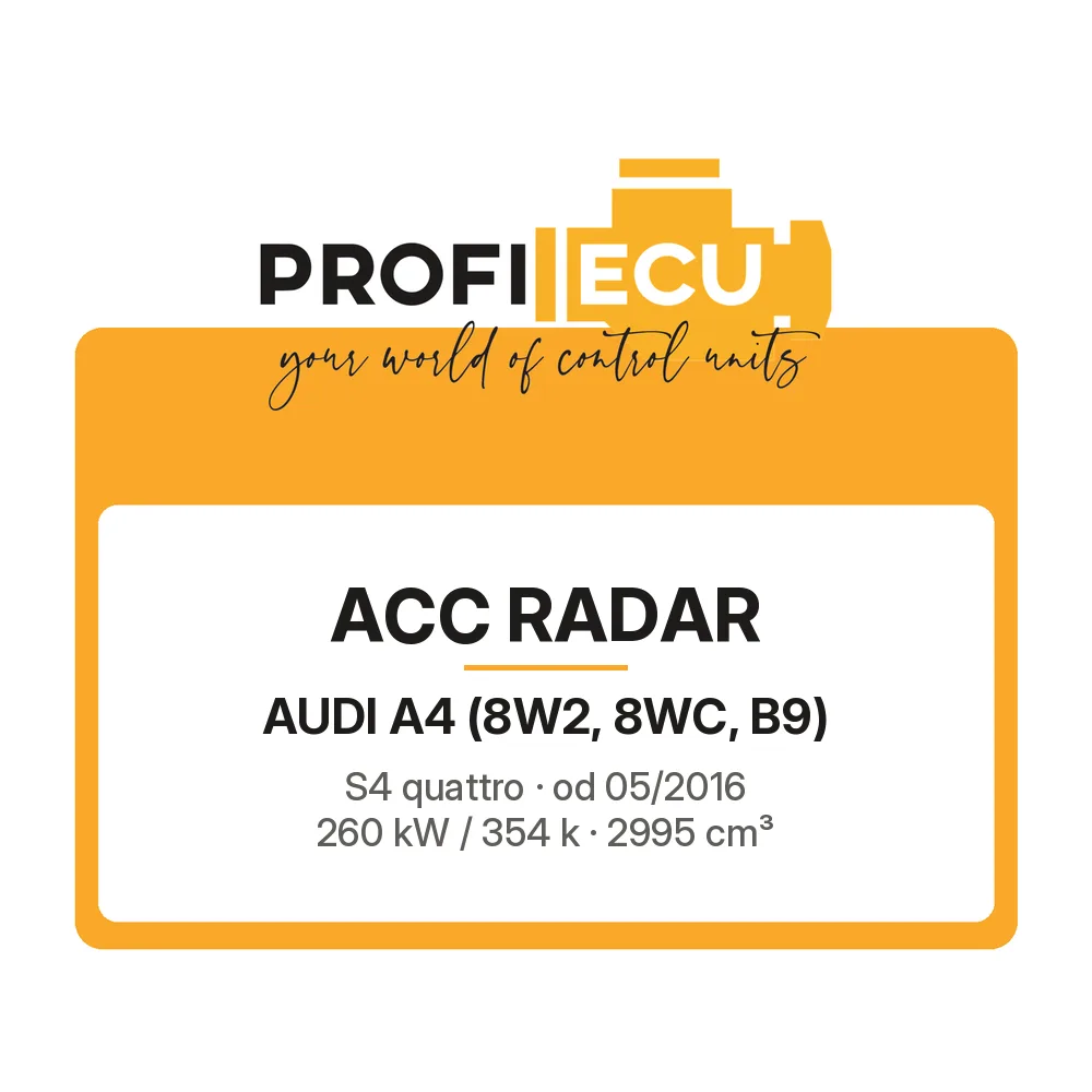 Etiketa ProfiECU: ACC Radar pro Audi A4 S4 quattro 260 kW