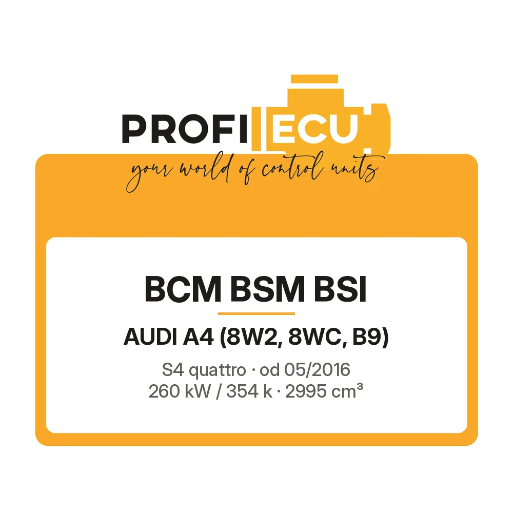 Etiketa ProfiECU: BCM BSM BSI pro Audi A4 S4 quattro 260 kW