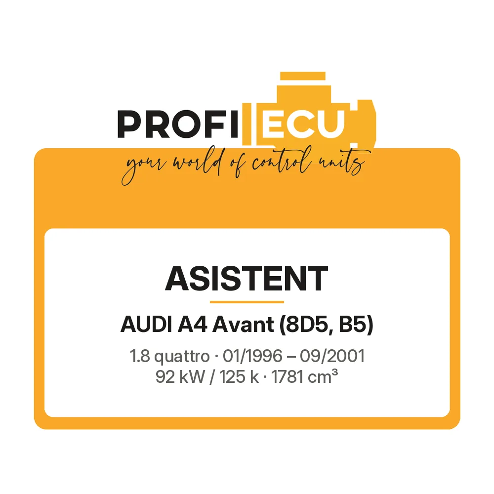 Etiketa ProfiECU: ASISTENT pro Audi A4 Avant 1.8 quattro 92 kW