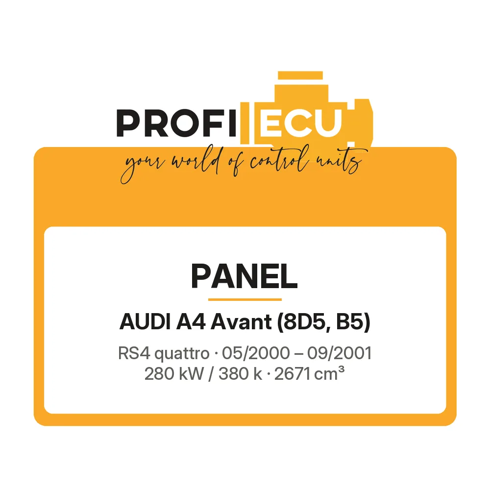Etiketa ProfiECU: Panel pro Audi A4 Avant RS4 quattro 280 kW